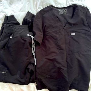 Figs Black Scrubs, Size M
